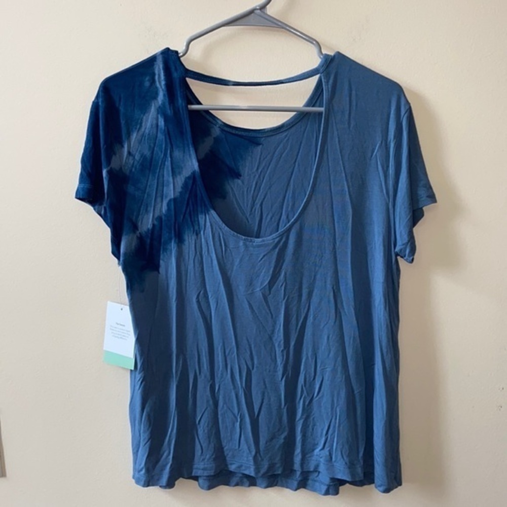 Joy Lab Women's Blue Pullover Short Sleeve T-Shirt Tie Dye Size Small